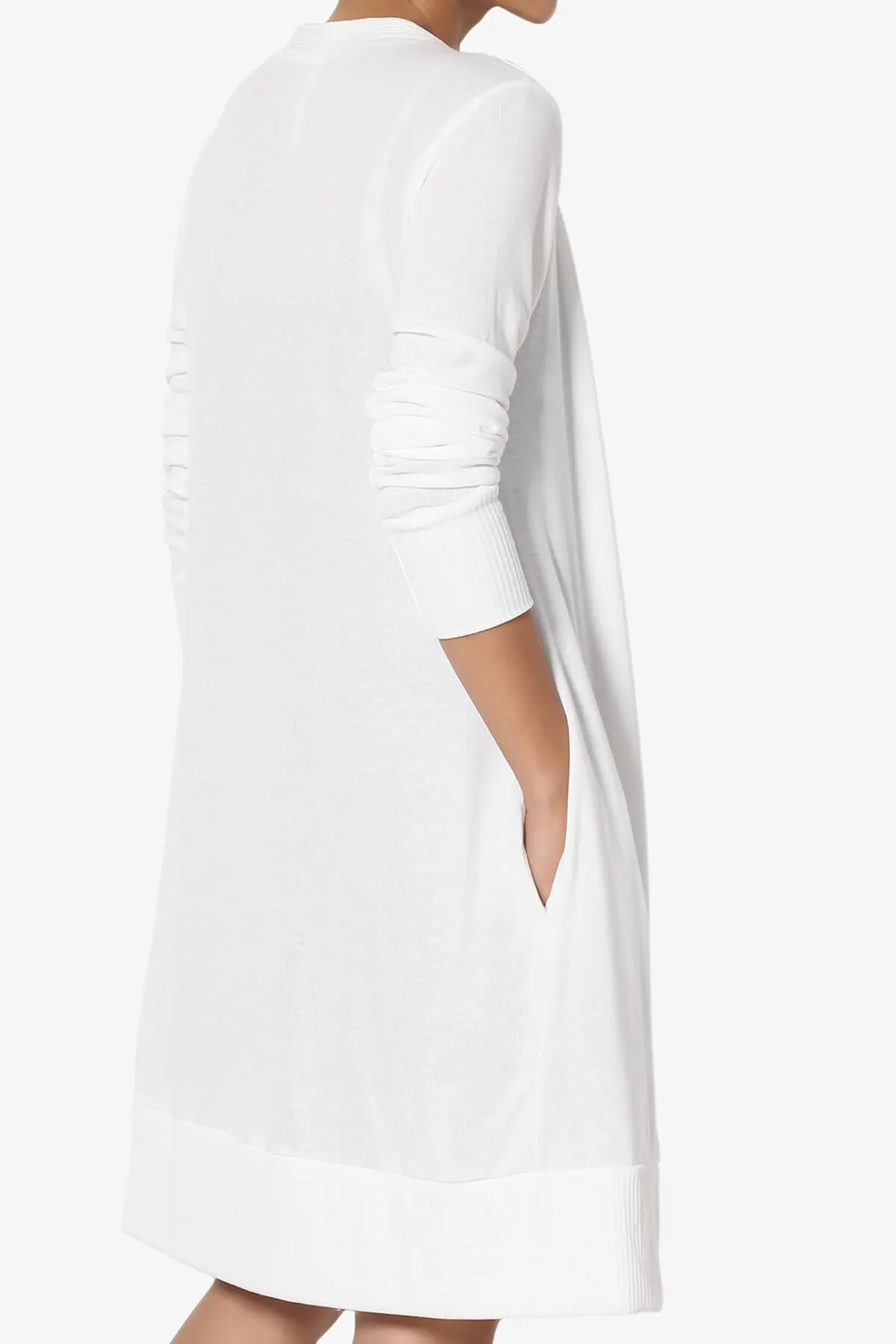 Braeden Snap Button Long Cardigan PLUS