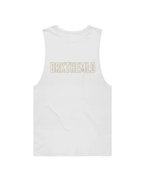 BRKTHEMLD Outline Tank - White w/ Gold
