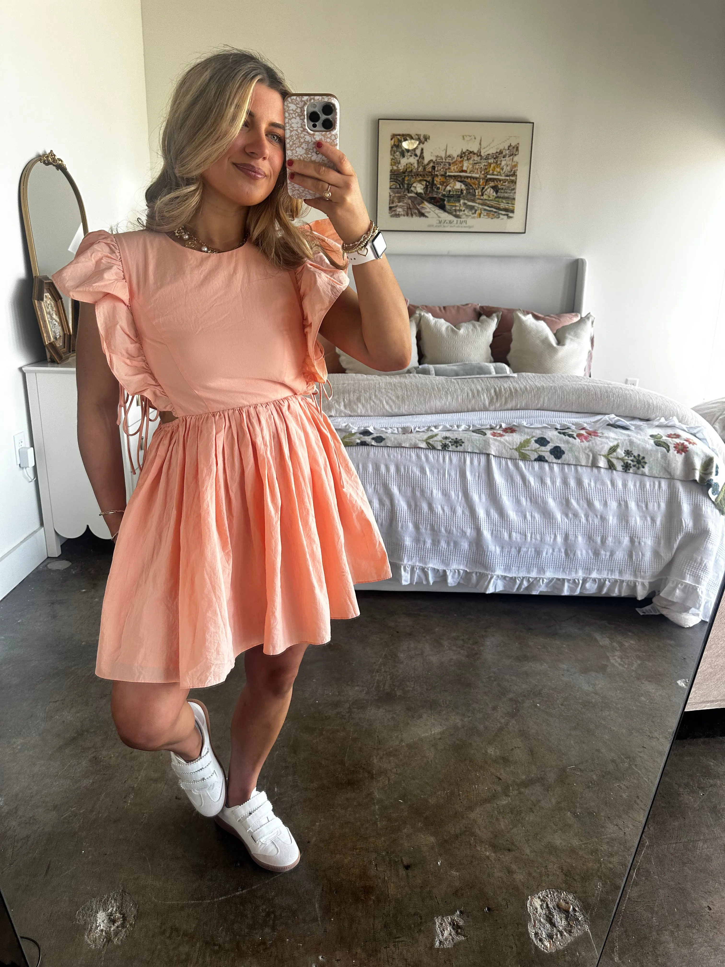 Brooklyn Ruffle Sleeve Babydoll Dress