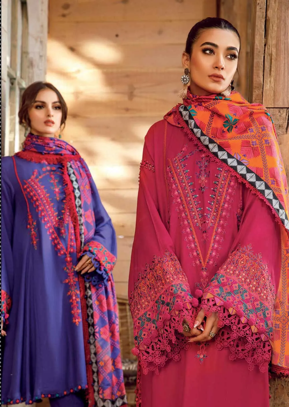 BSL-1604-A - Unstitched -  Maria.B Winter Shawl Collection 2022