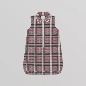 Burberry Chequerboard Stretch Cotton Dress