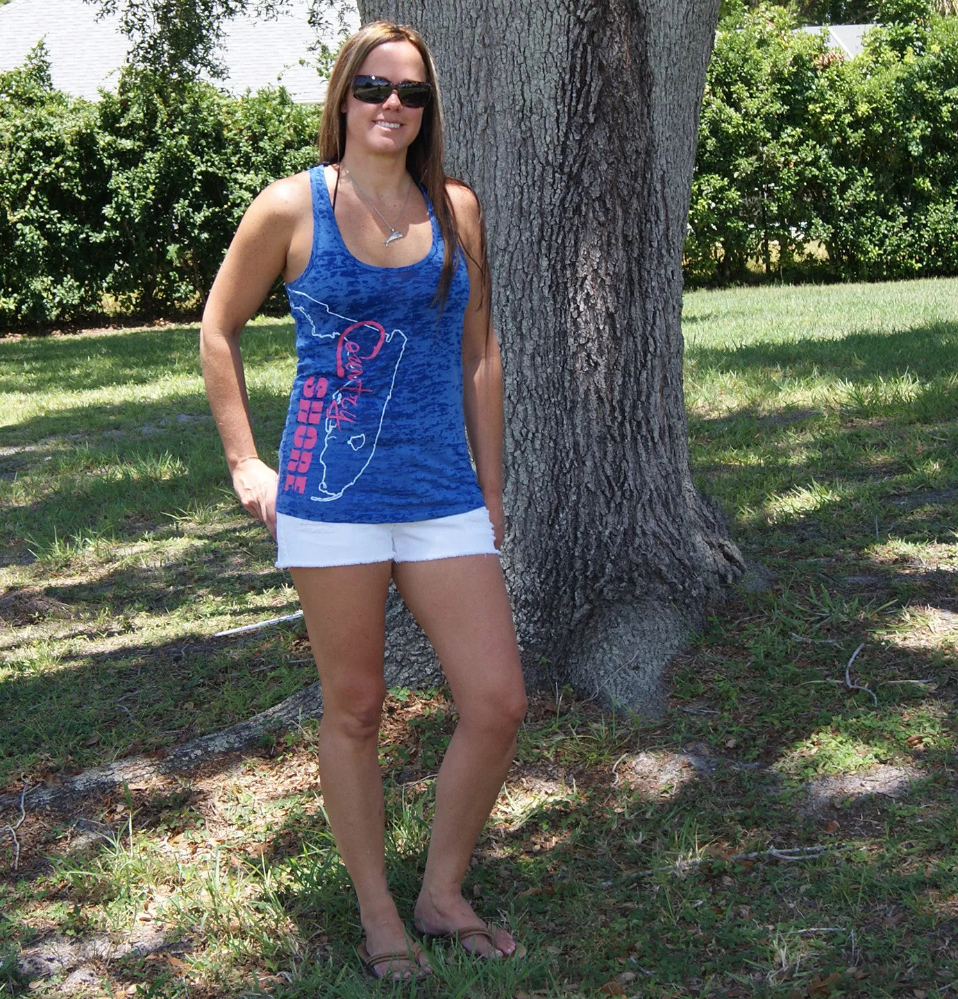 Burnout Blue State of Florida Tank Top