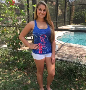 Burnout Blue State of Florida Tank Top