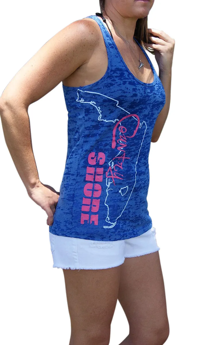 Burnout Blue State of Florida Tank Top