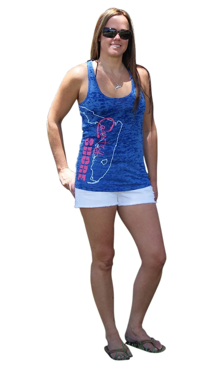 Burnout Blue State of Florida Tank Top