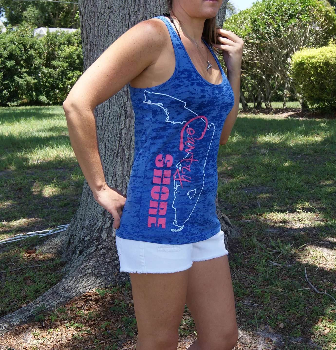 Burnout Blue State of Florida Tank Top