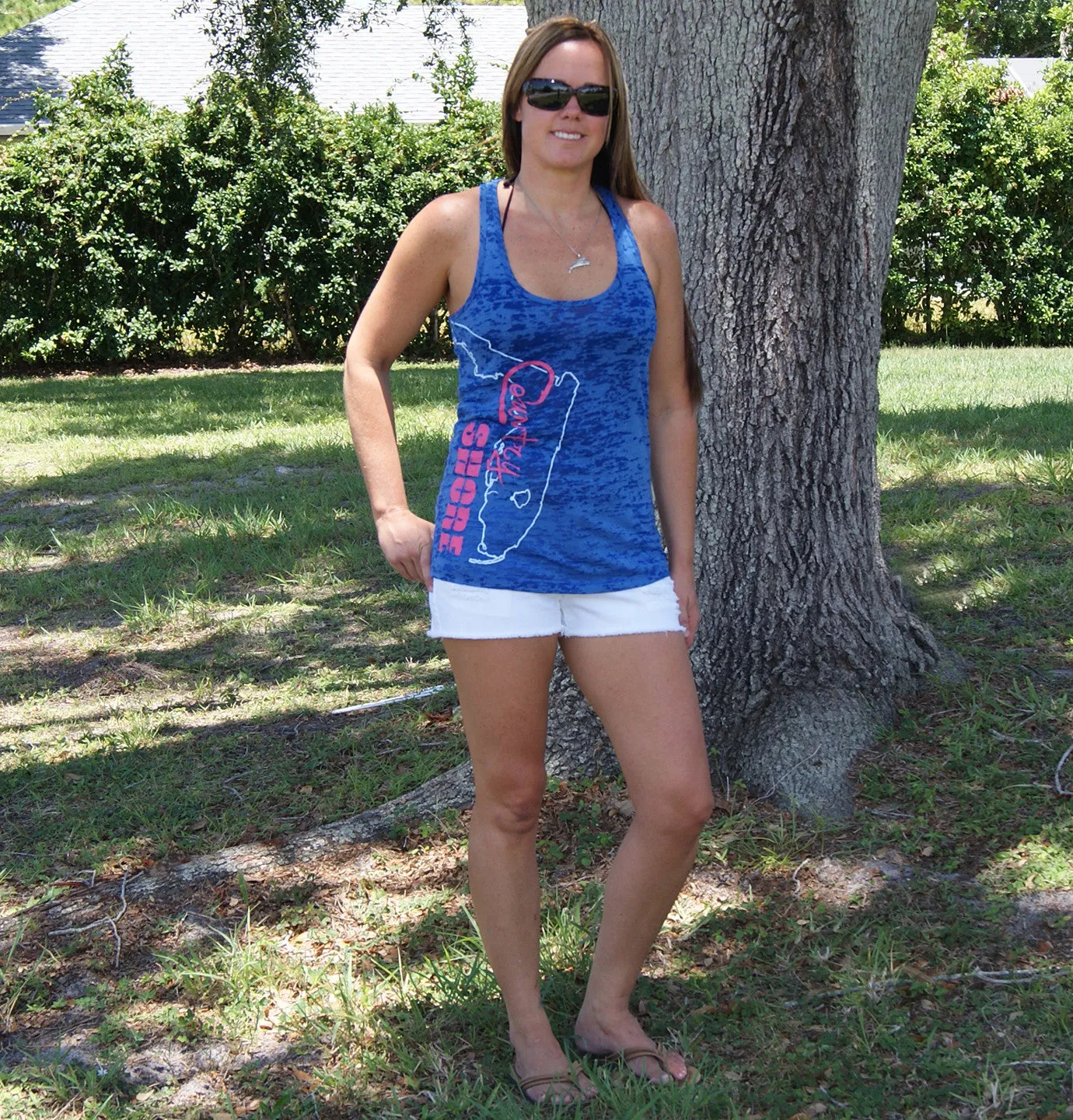 Burnout Blue State of Florida Tank Top