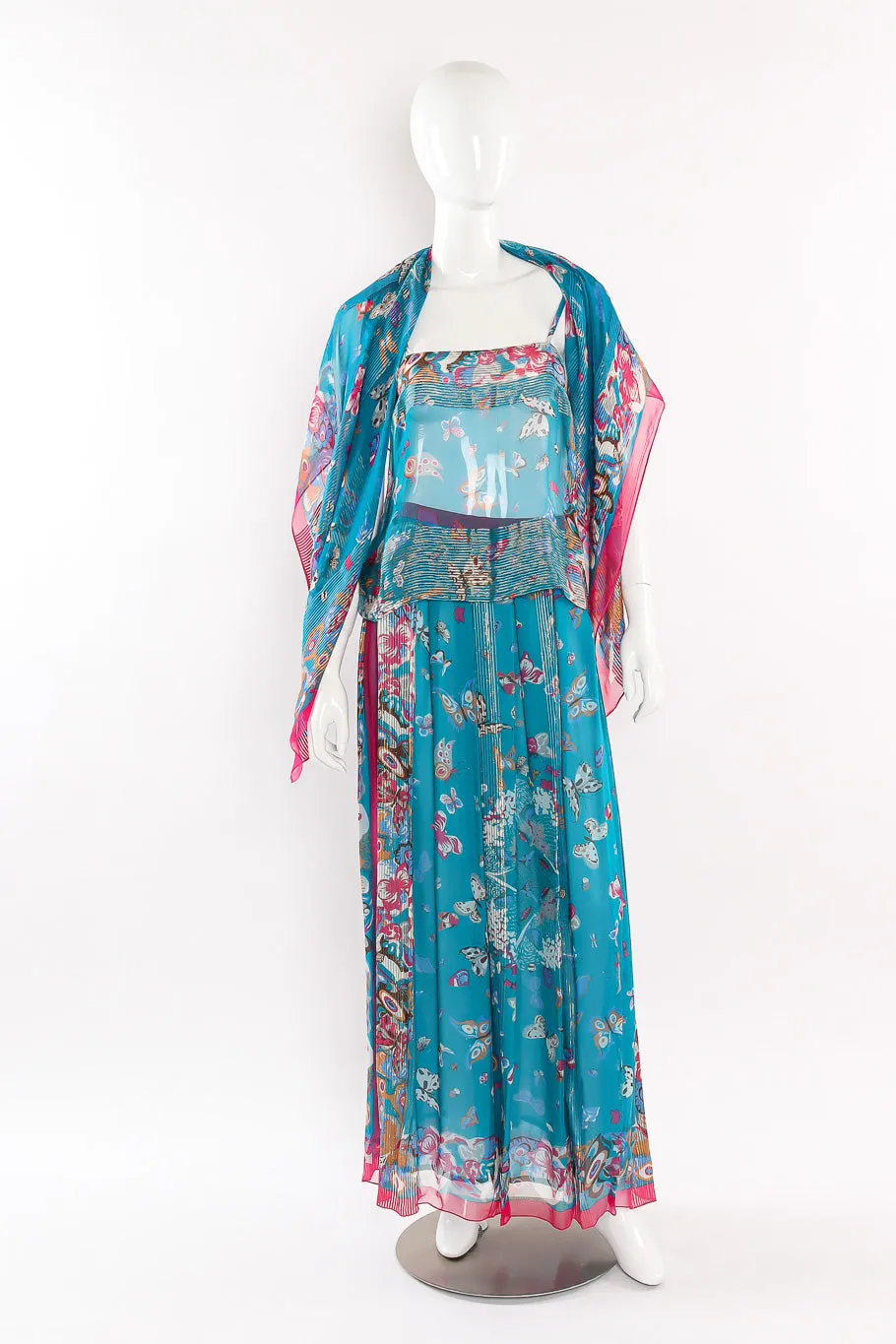 Butterfly Silk Three Piece Set