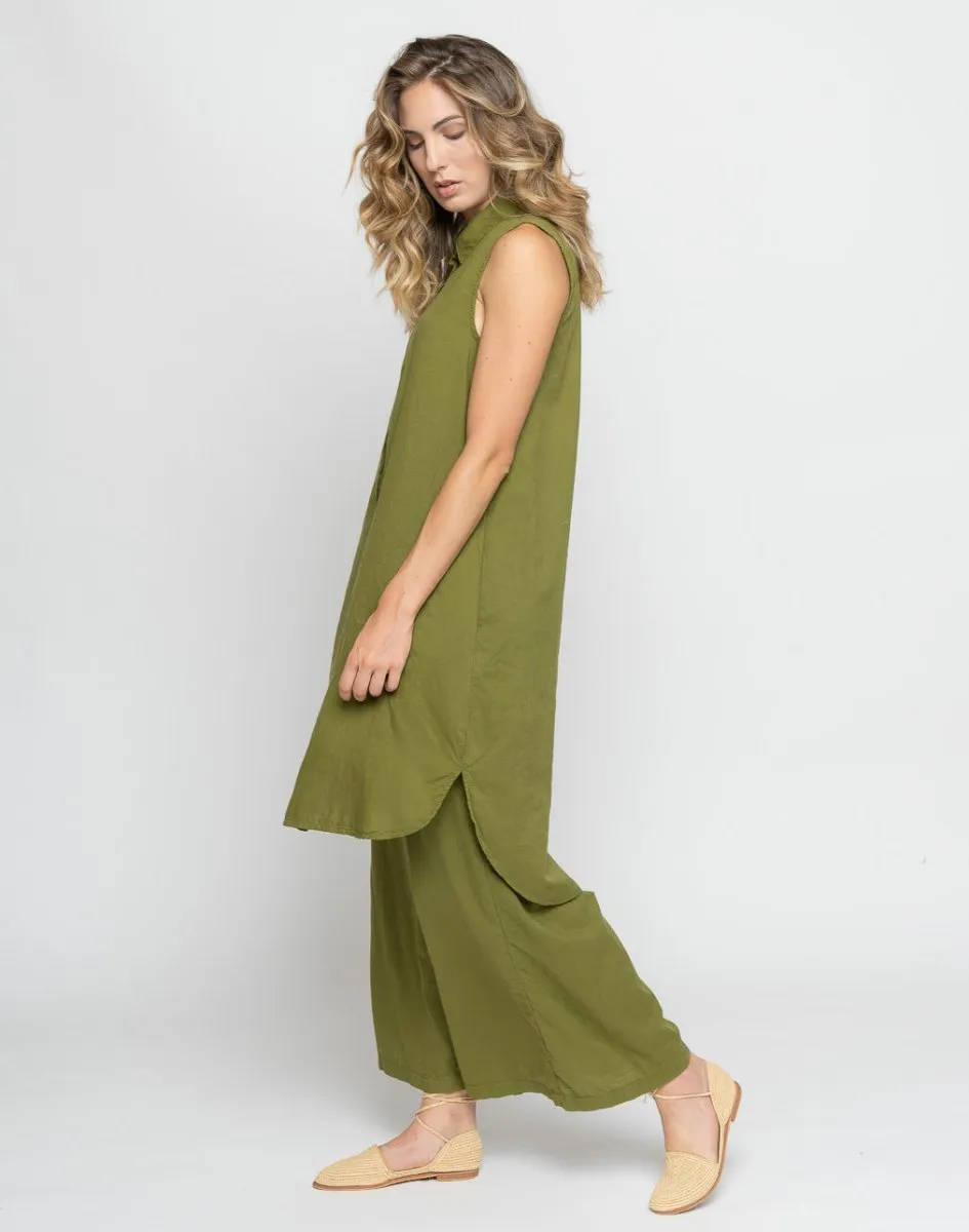 Buttoned Up Sleeveless Dress