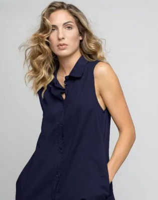 Buttoned Up Sleeveless Dress