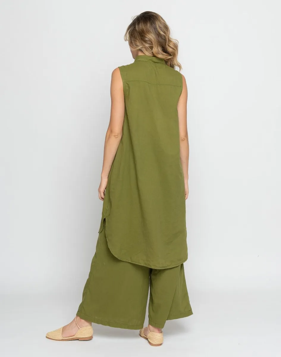 Buttoned Up Sleeveless Dress