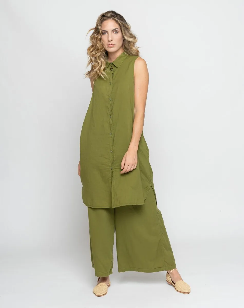 Buttoned Up Sleeveless Dress