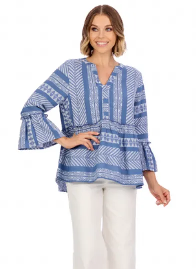 Callaway Jacquard Top - Blue
