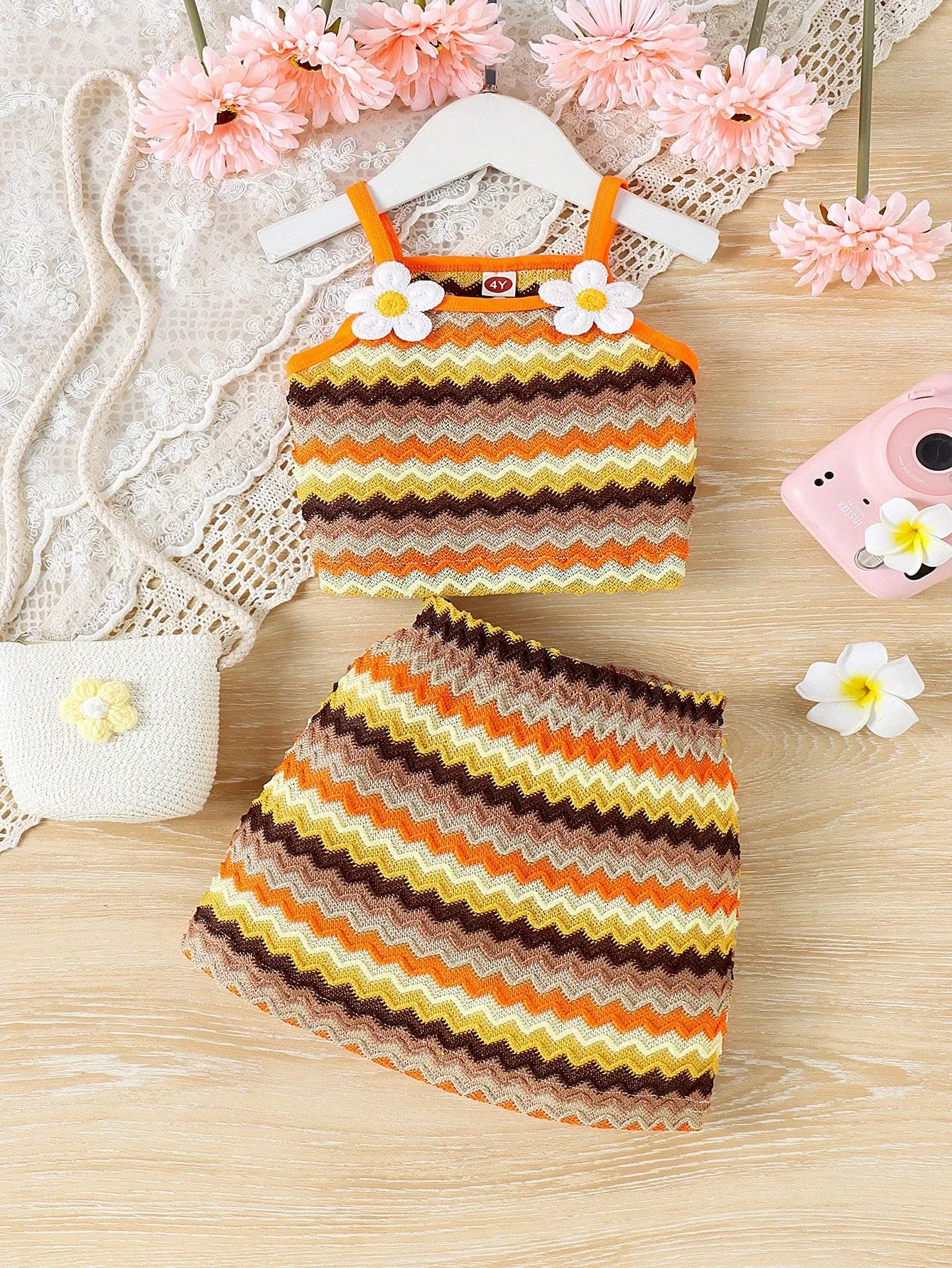 Camisole and shorts set| Young Girl Casual Cute Camisole  Skirt Set