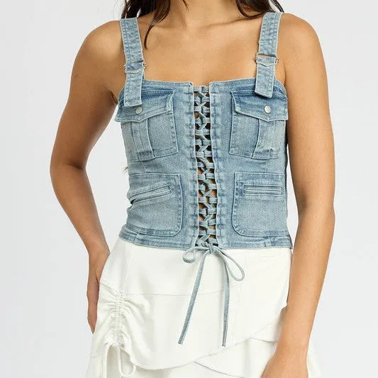 CARGO DENIM CORSET