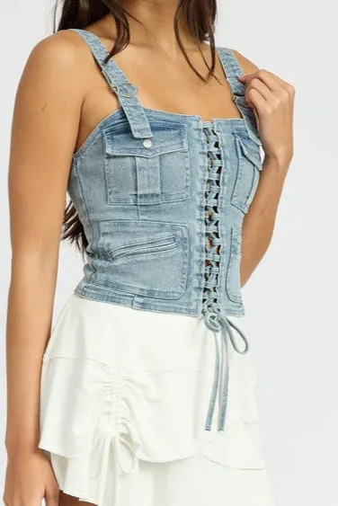 CARGO DENIM CORSET