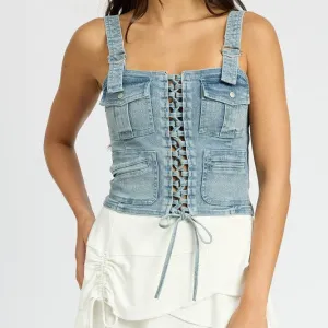 CARGO DENIM CORSET