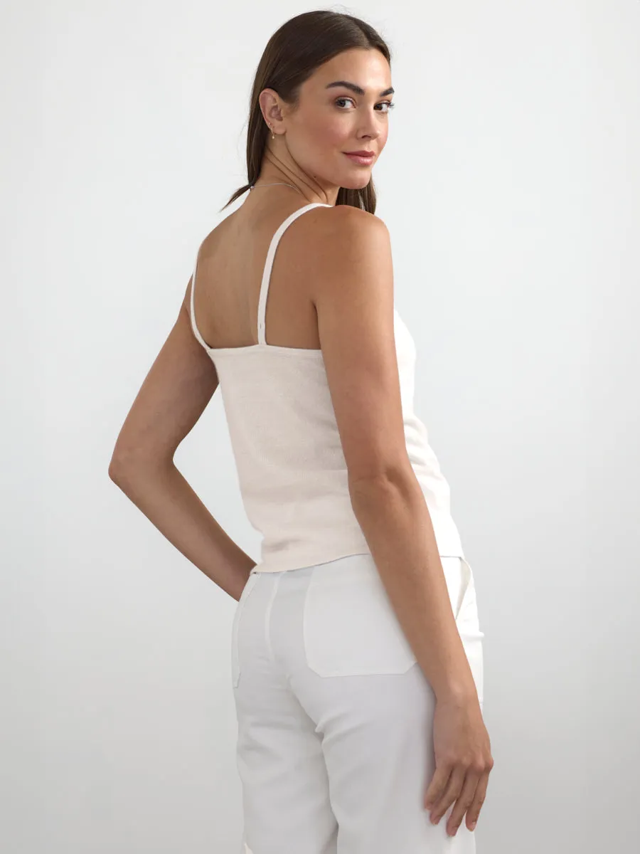 CASHMERE-LINEN CAMI