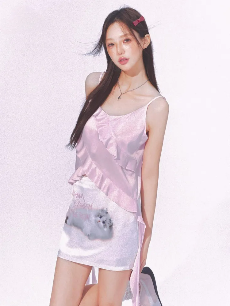 Celestial Satin Ribbon Top
