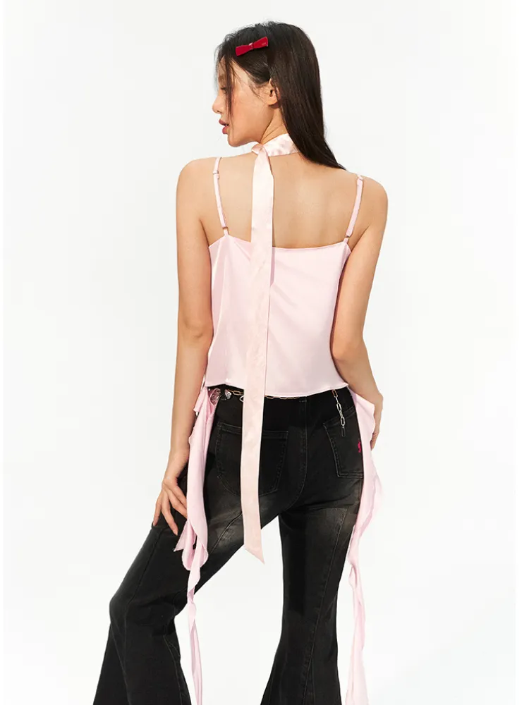 Celestial Satin Ribbon Top