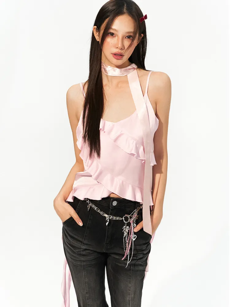 Celestial Satin Ribbon Top