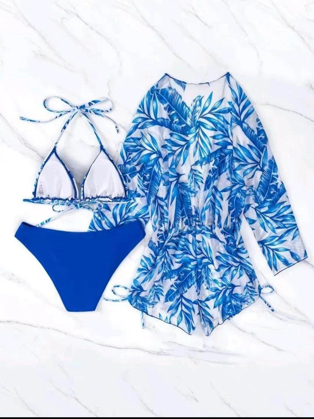 Claud Blue Bikini With Coverup