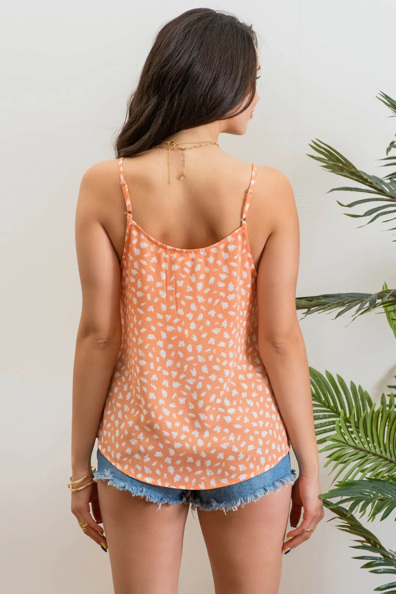 Coral Multi Print Crop Top