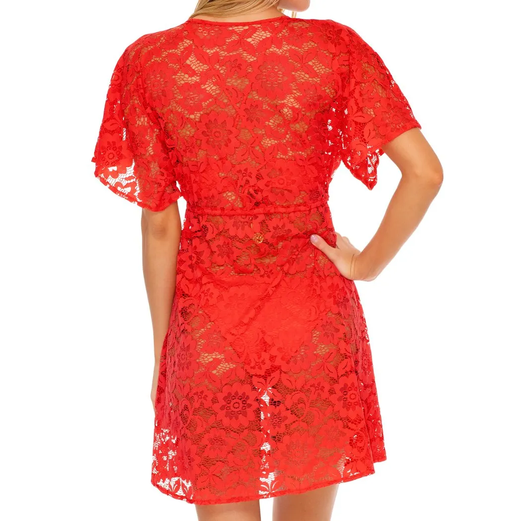 CORAZON DE SEDA - Deep V Basic Short Tunic