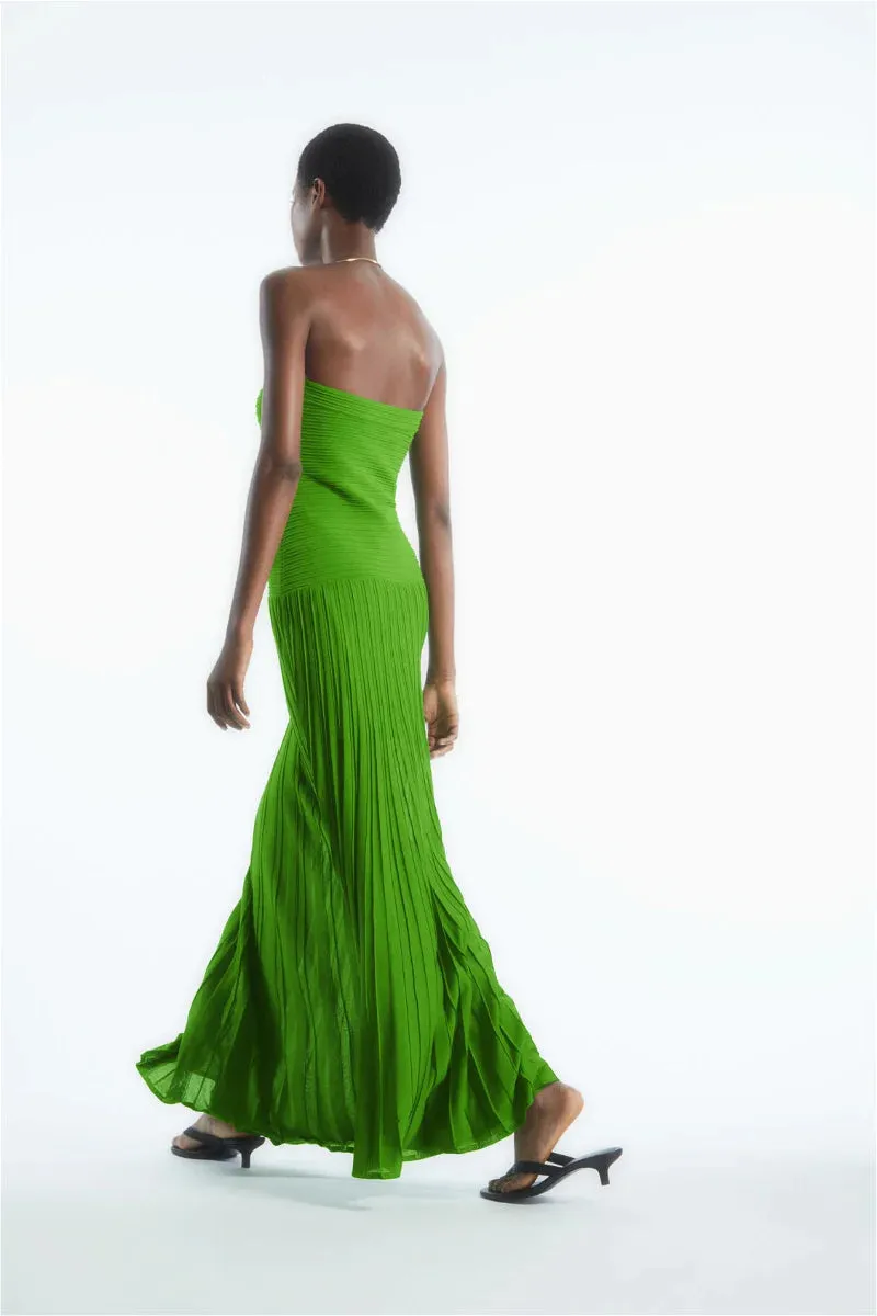 COS - Knitted Bandeau Maxi in Green