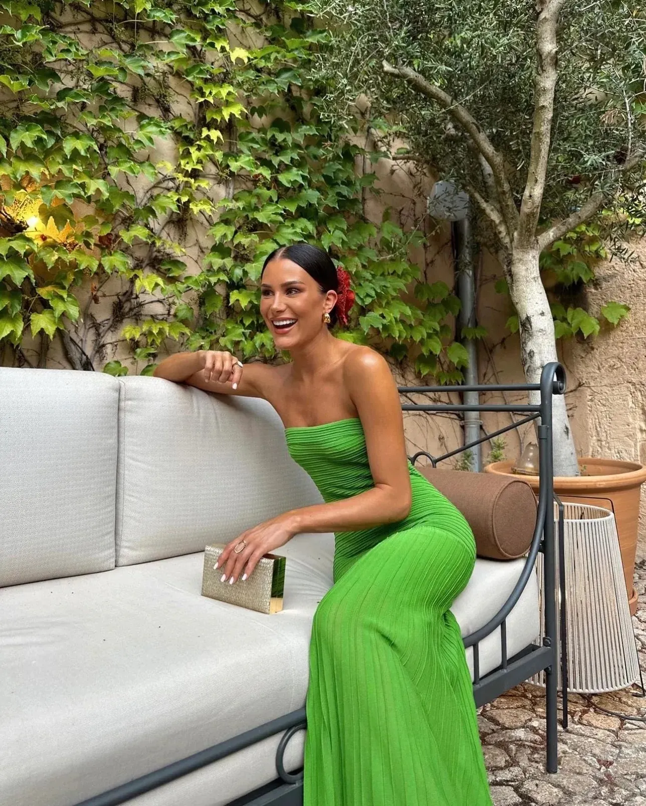 COS - Knitted Bandeau Maxi in Green