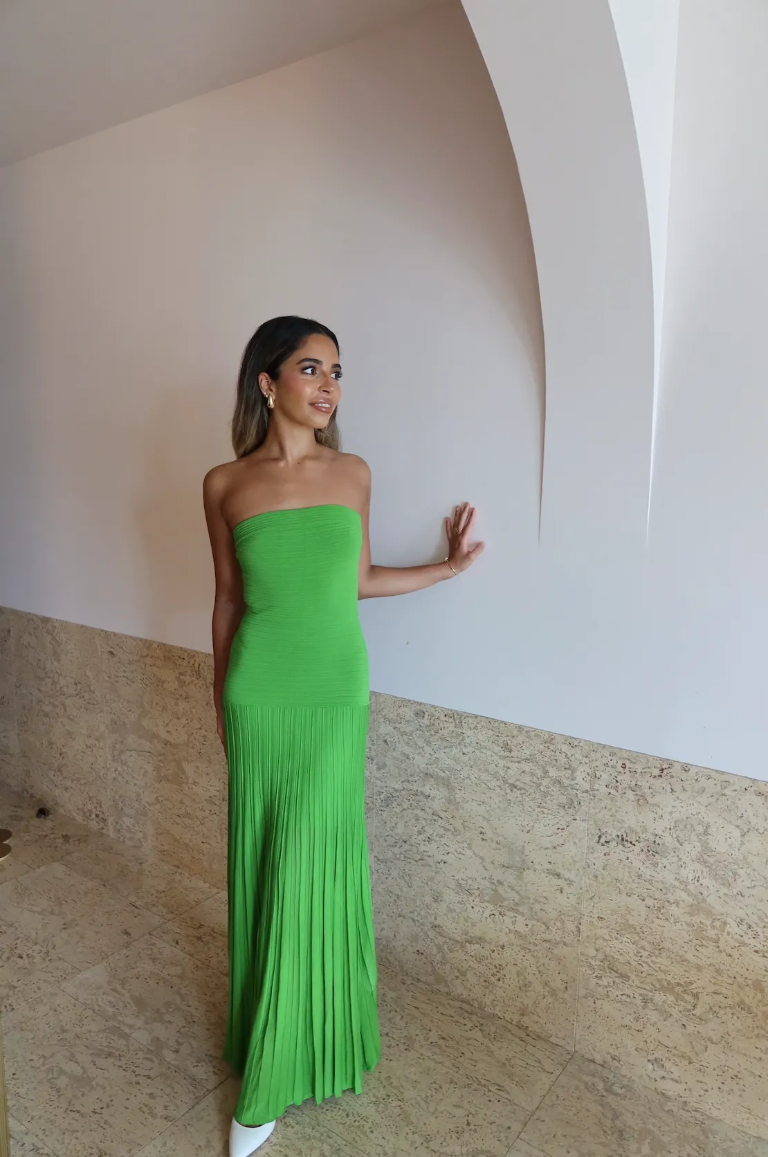 COS - Knitted Bandeau Maxi in Green