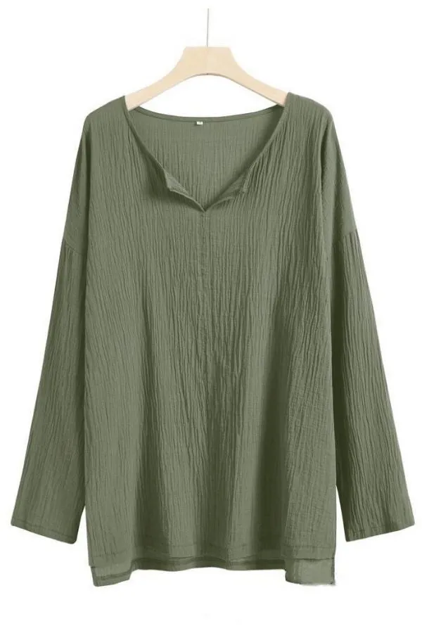Cotton & Linen Casual Blouse
