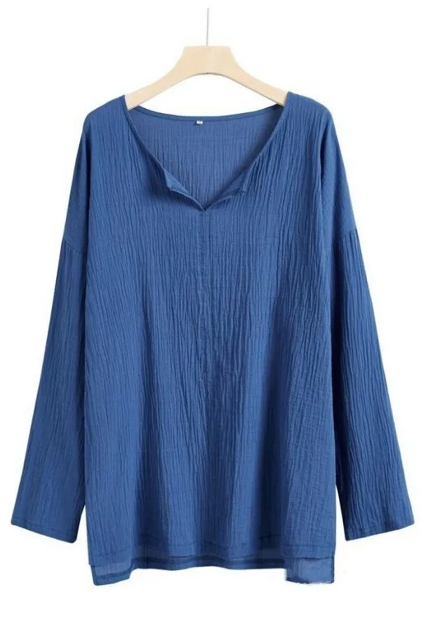 Cotton & Linen Casual Blouse