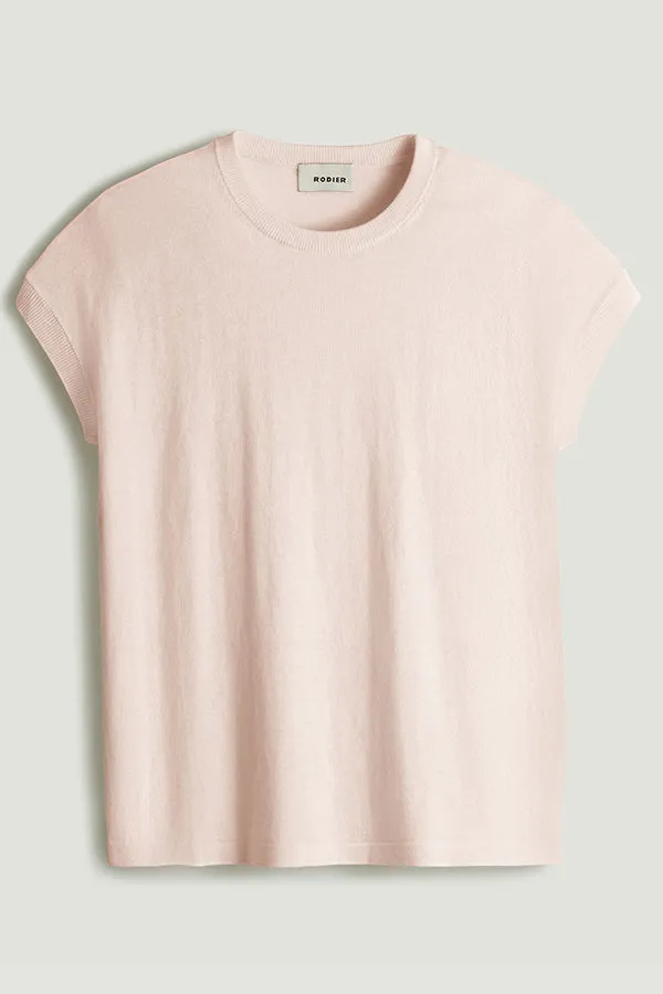 COTTON BLEND ROUND NECK T-SHIRT