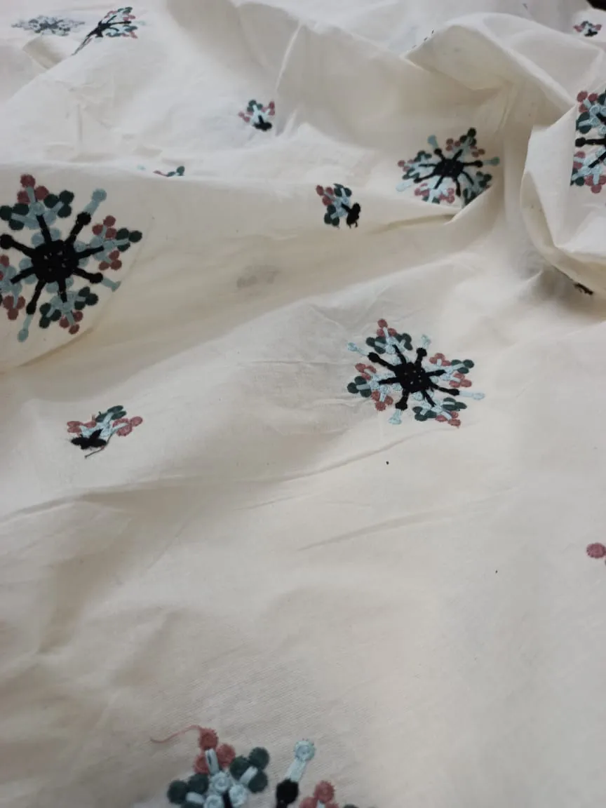 Cotton Embroidered Fabric