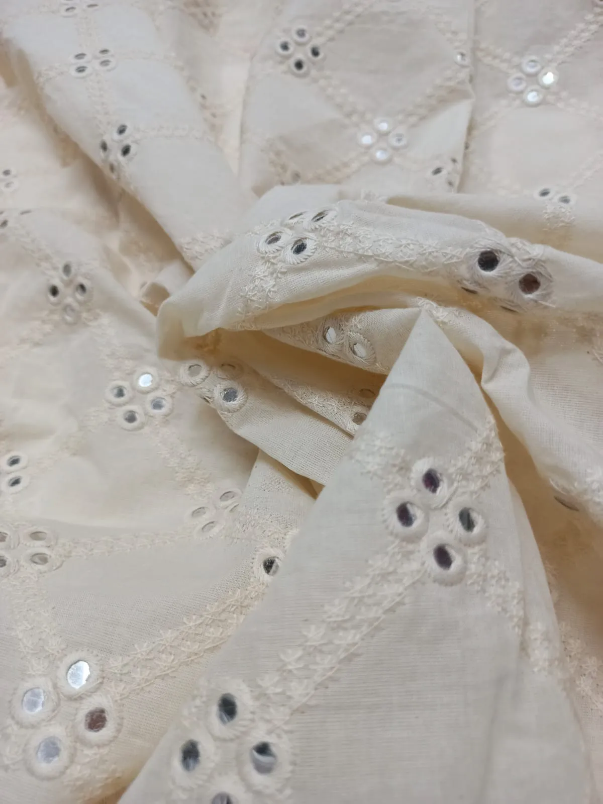 Cotton Embroidered Fabric