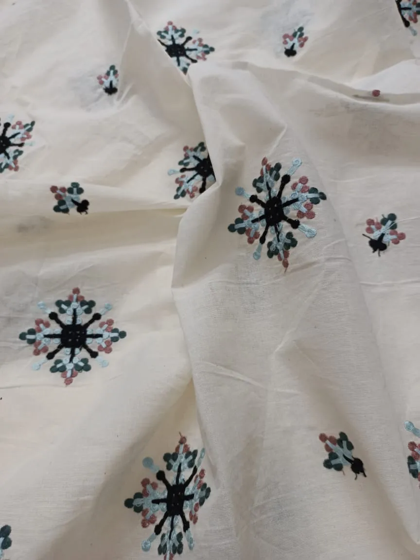 Cotton Embroidered Fabric