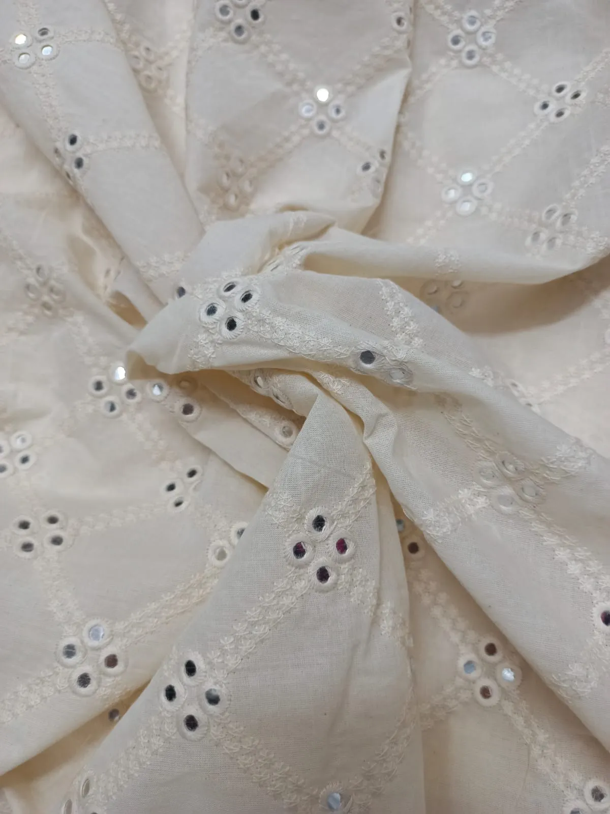Cotton Embroidered Fabric