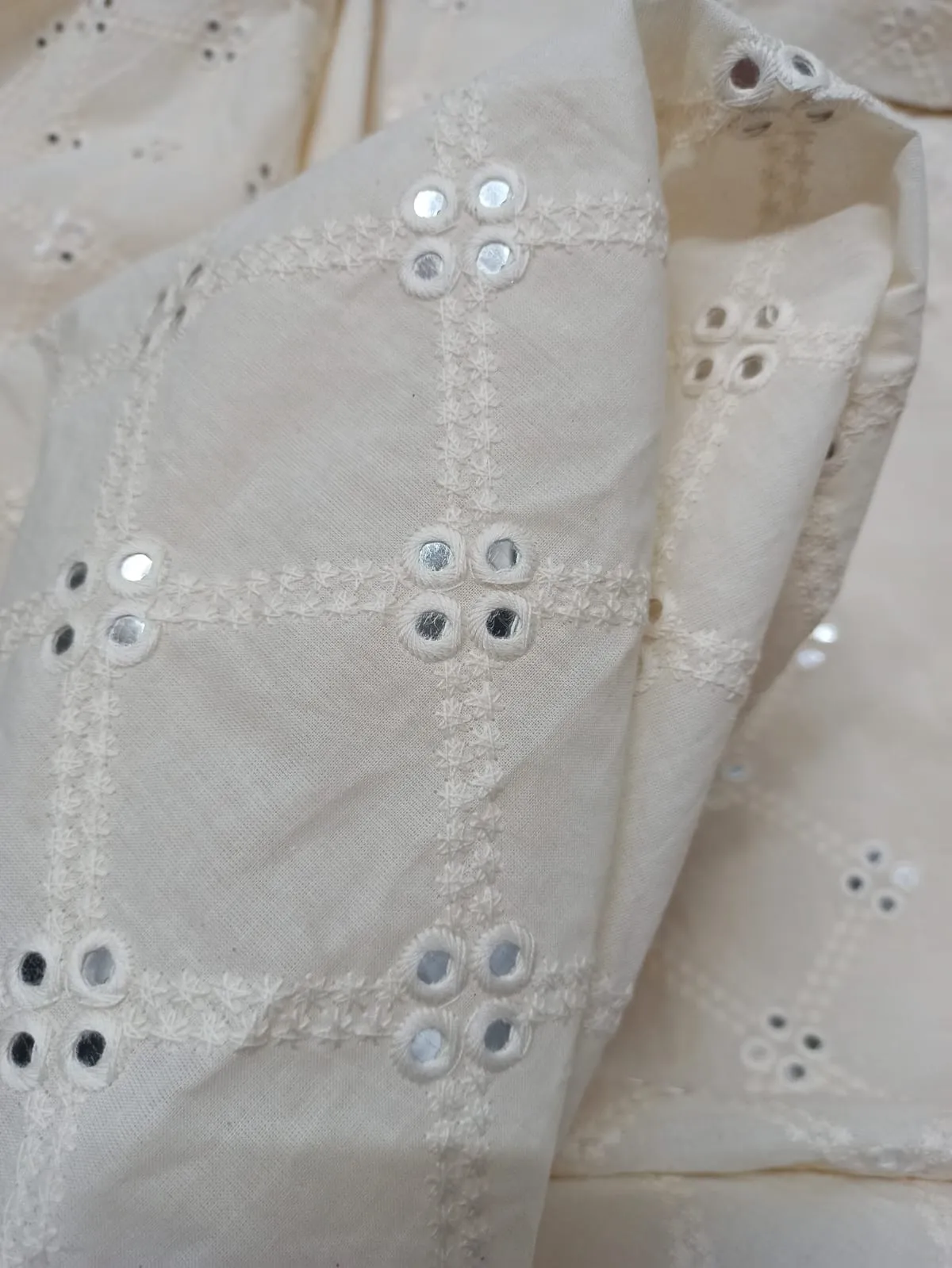 Cotton Embroidered Fabric