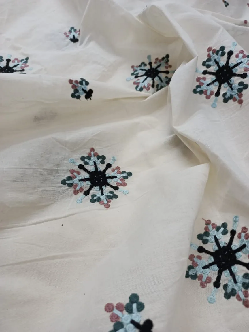 Cotton Embroidered Fabric
