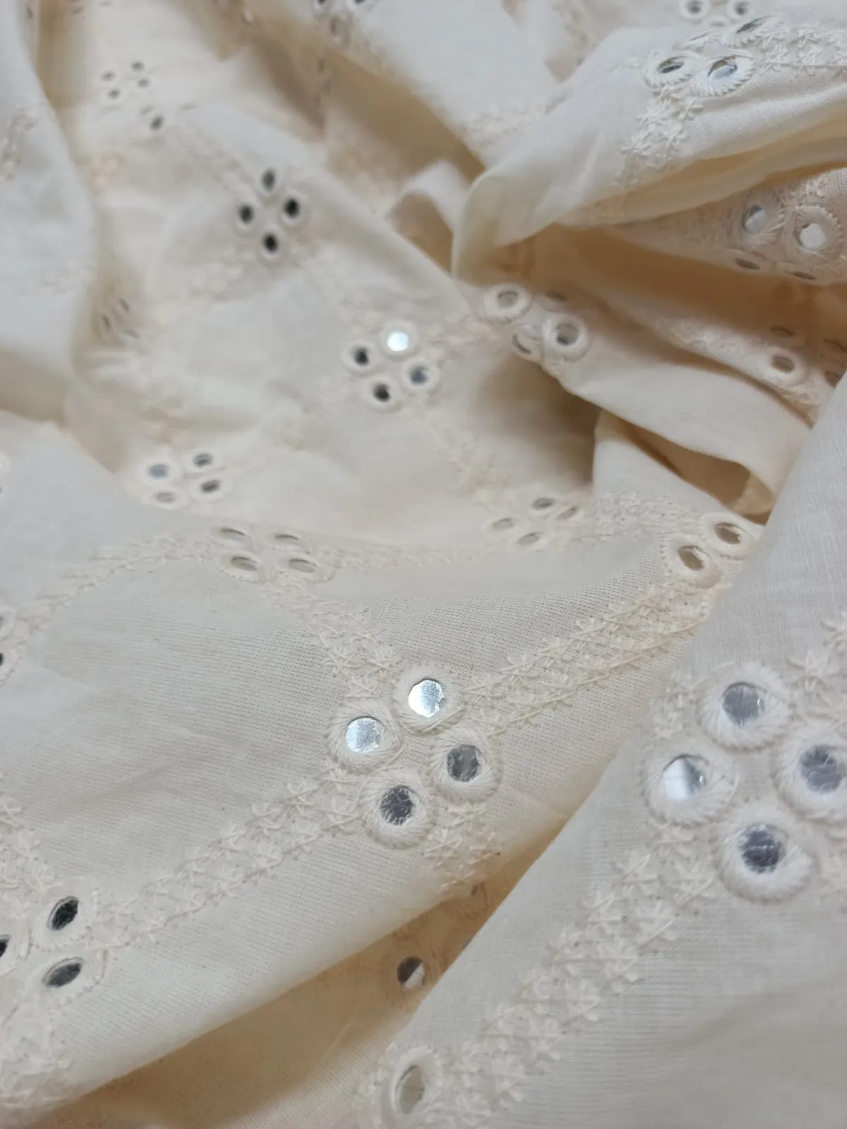 Cotton Embroidered Fabric