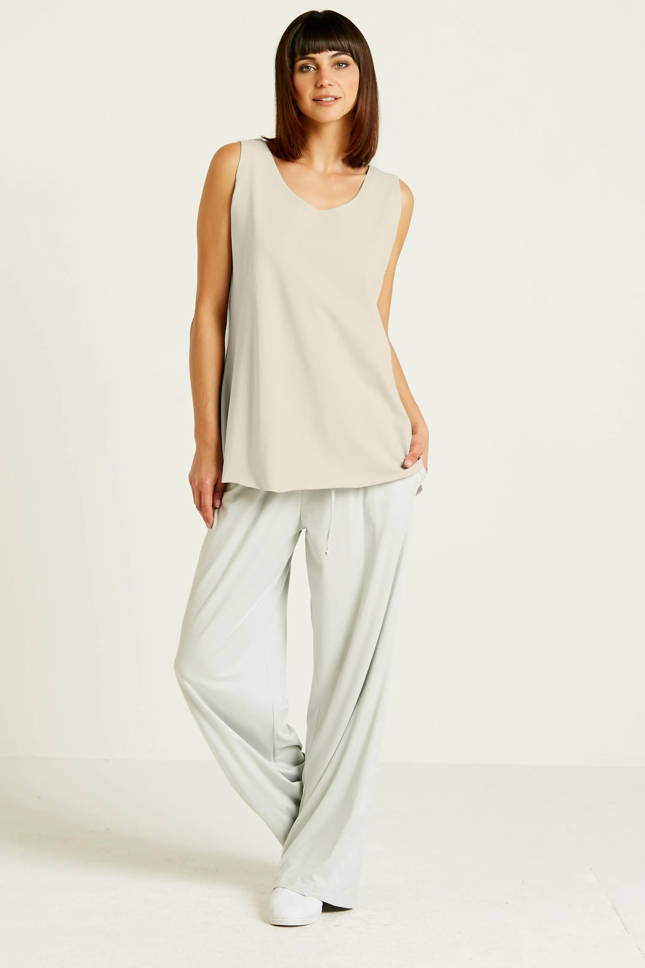 Cotton Lycra Shirttail Tank