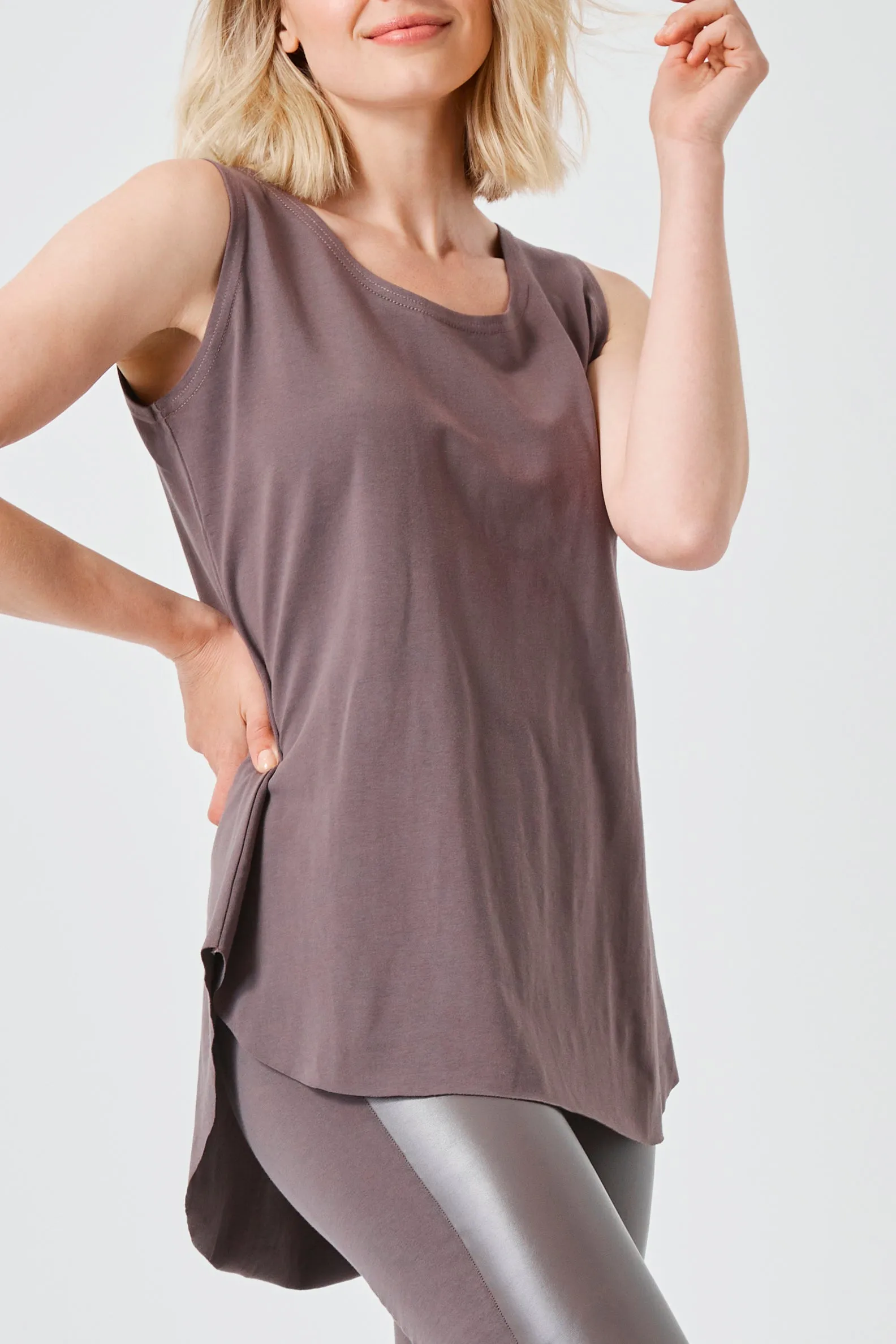 Cotton Lycra Shirttail Tank
