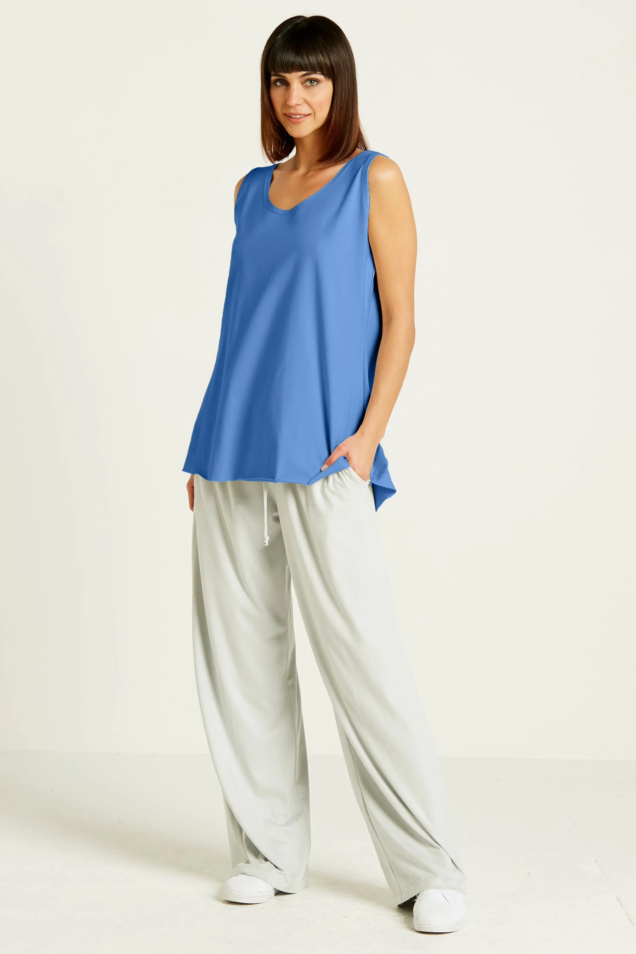 Cotton Lycra Shirttail Tank