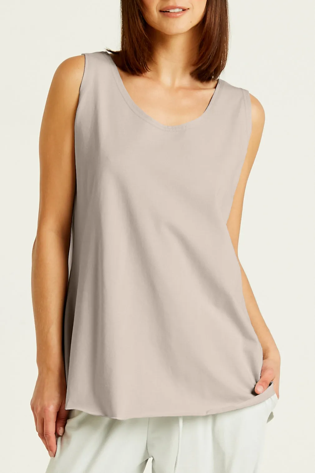 Cotton Lycra Shirttail Tank