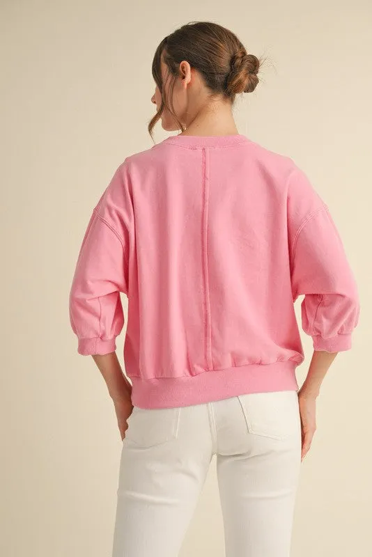 Cotton Pink Sweatshirt