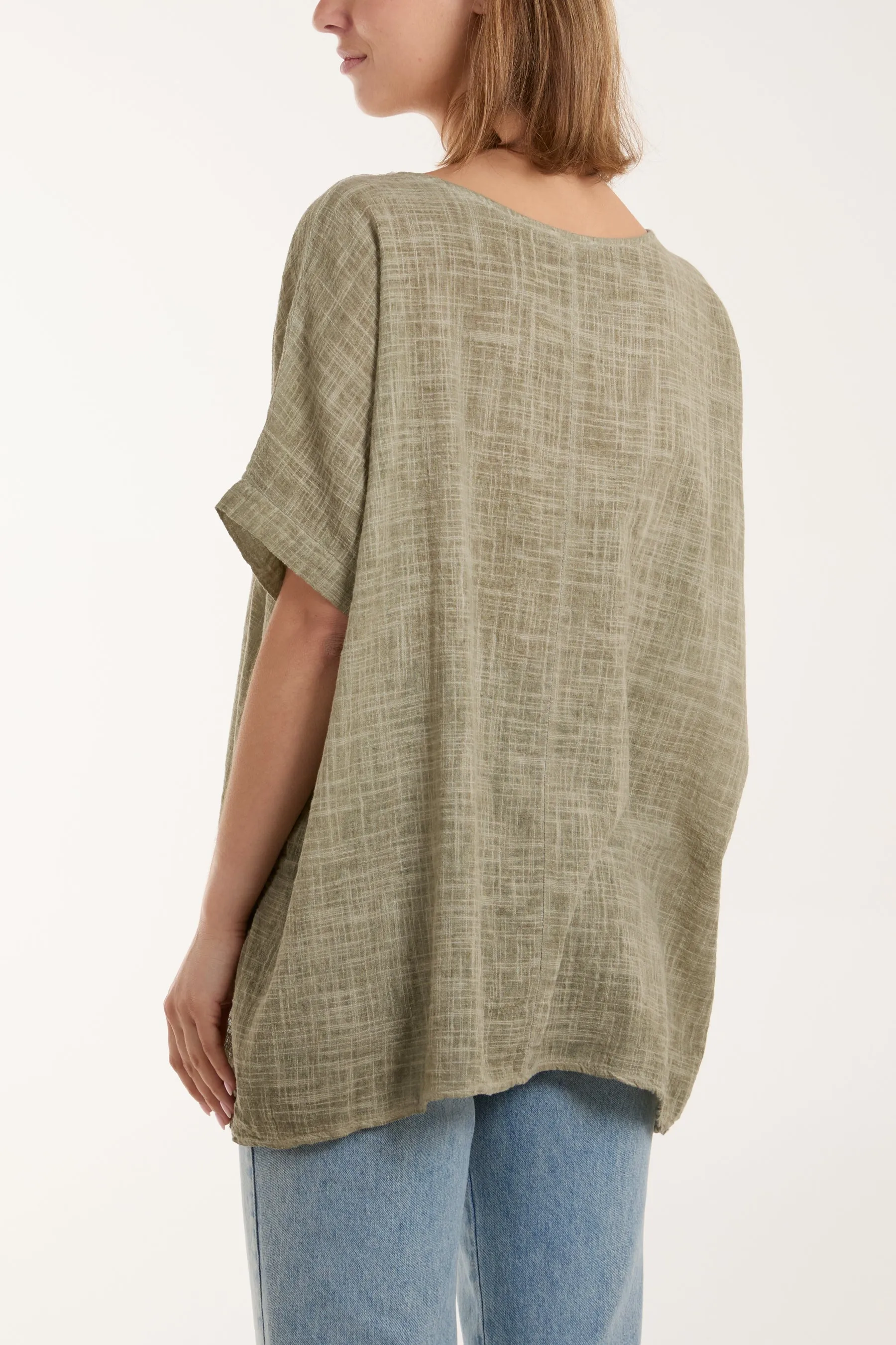 Cotton Washed Short Sleeve Top
