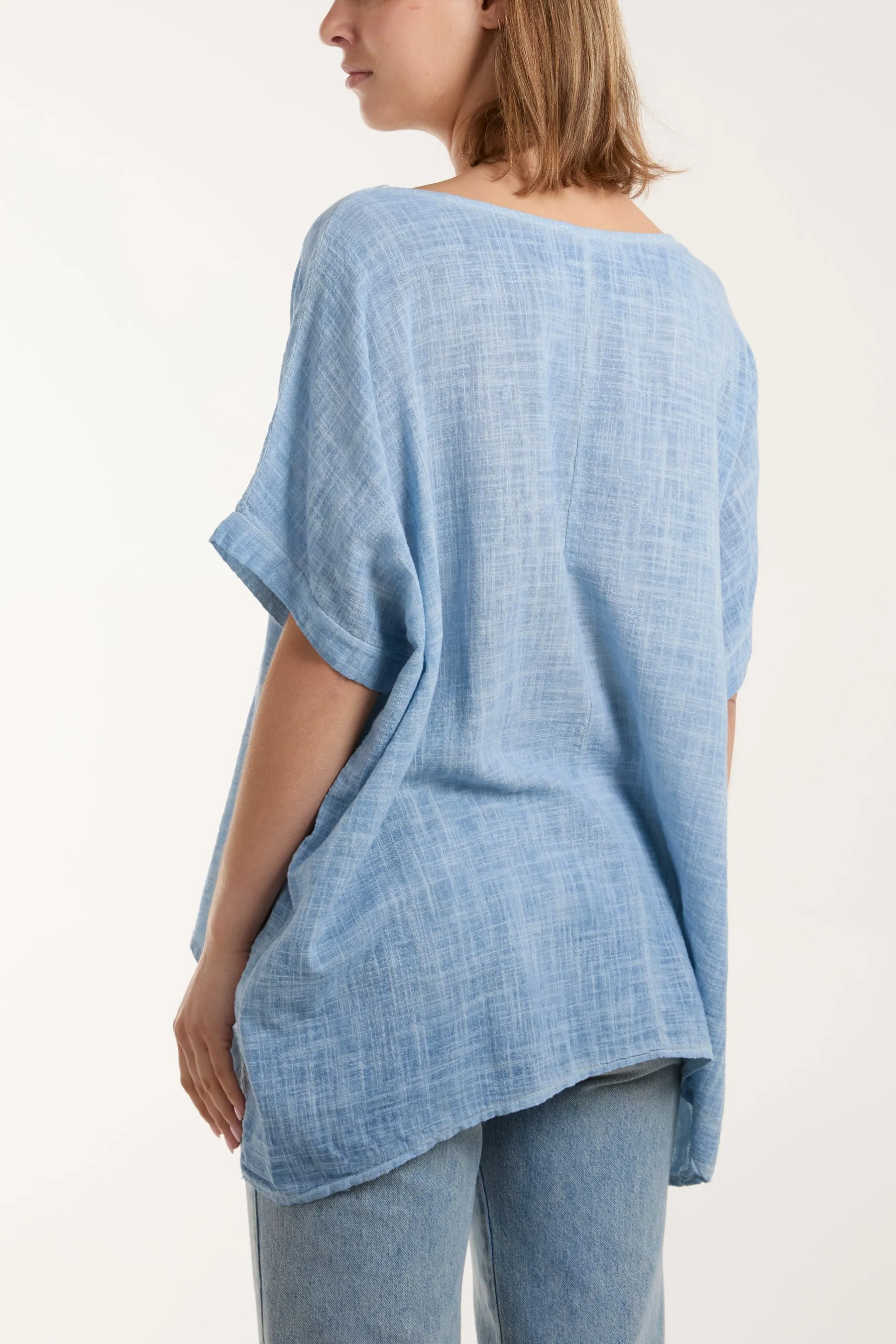 Cotton Washed Short Sleeve Top