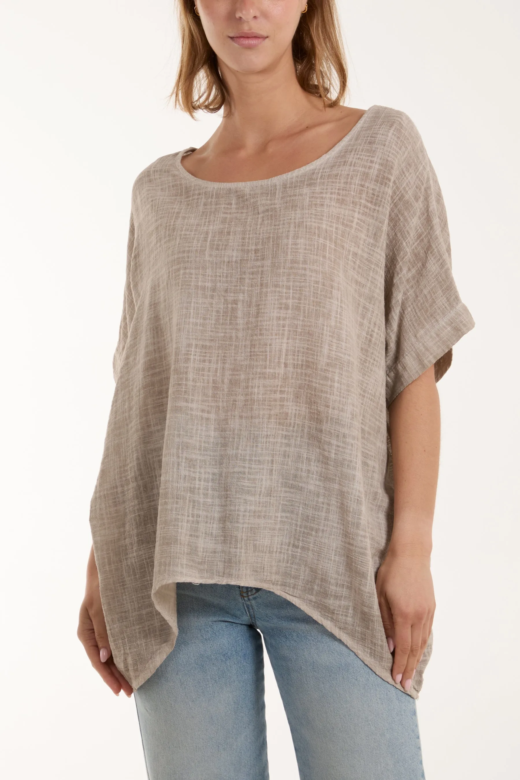 Cotton Washed Short Sleeve Top