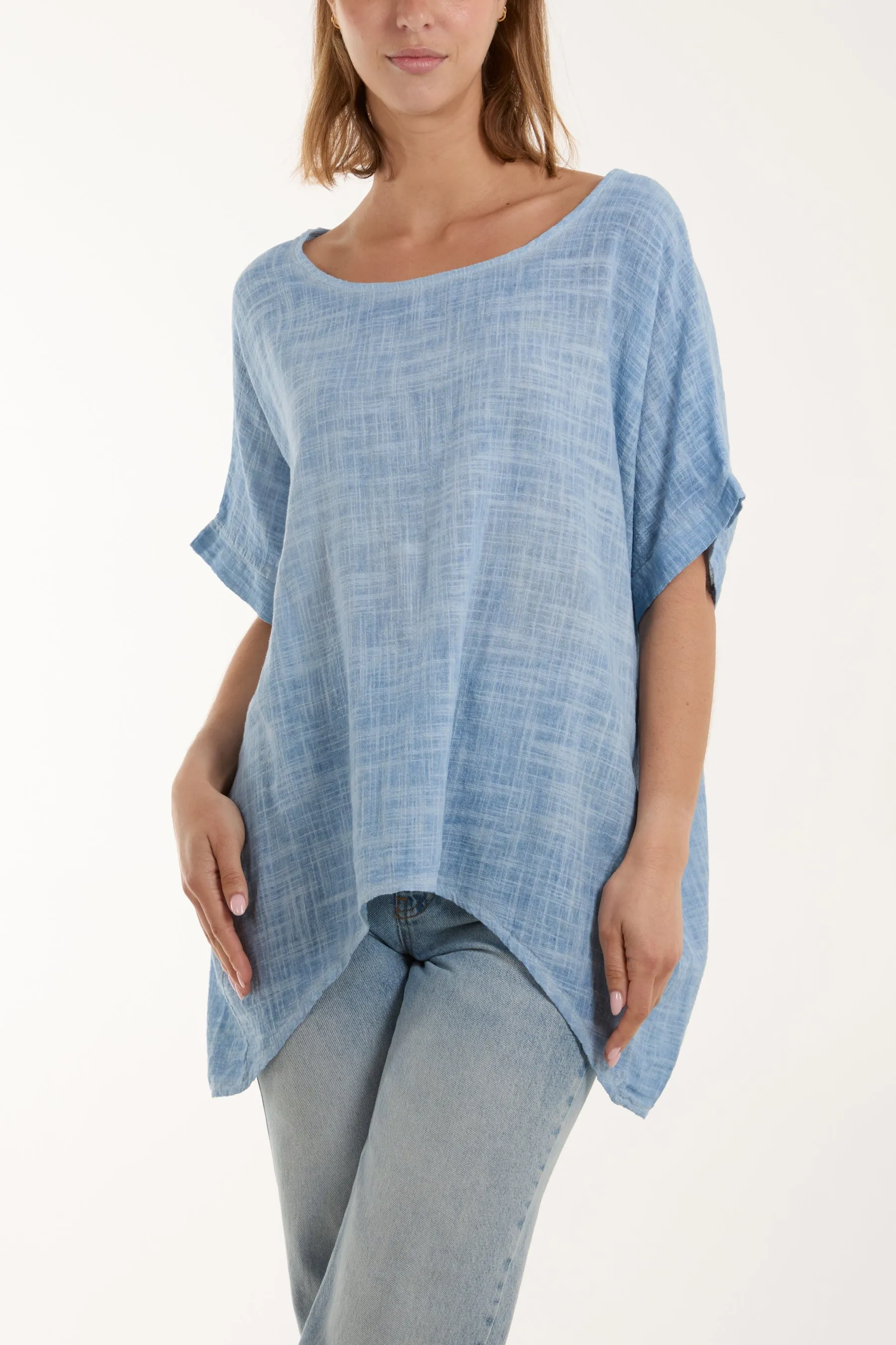 Cotton Washed Short Sleeve Top